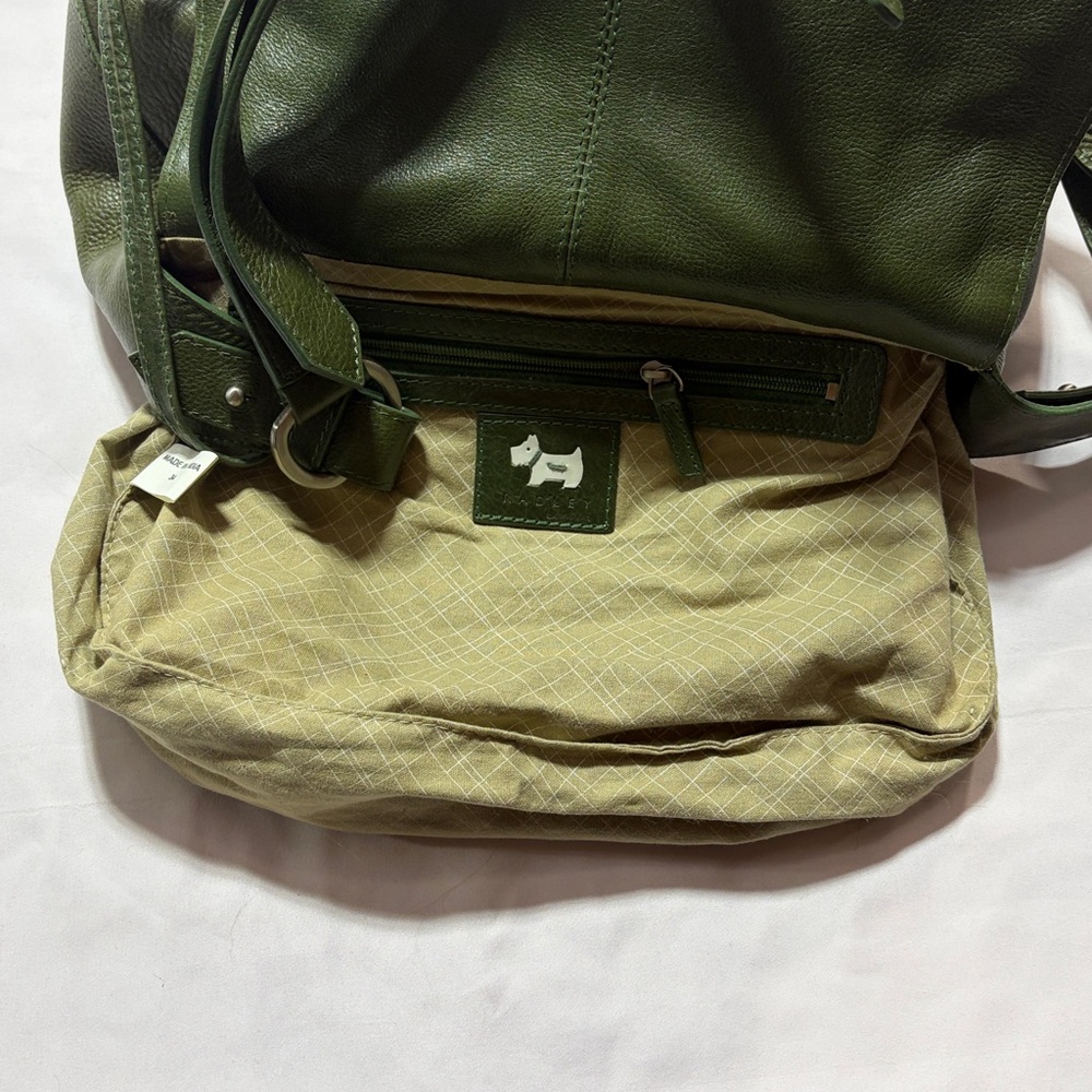 RADLEY LONDON shoulder bag green leather saddle bag - Picture 5 of 13
